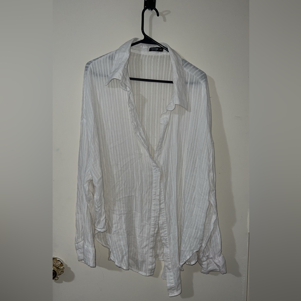 Shein sheer button down